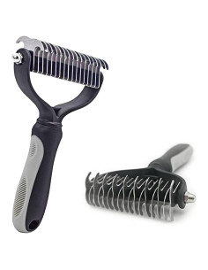 Cepillo Doble Cara PETACARE para Mascotas - Deshedding y Desenredado