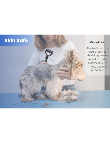 Cepillo Doble Cara PETACARE para Mascotas - Deshedding y Desenredado