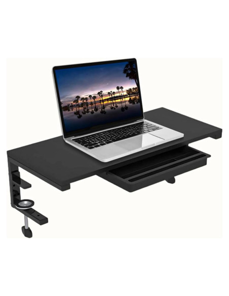 Soporte Elevador de Monitor Ergonómico ThriveHive con Cajón - Negro