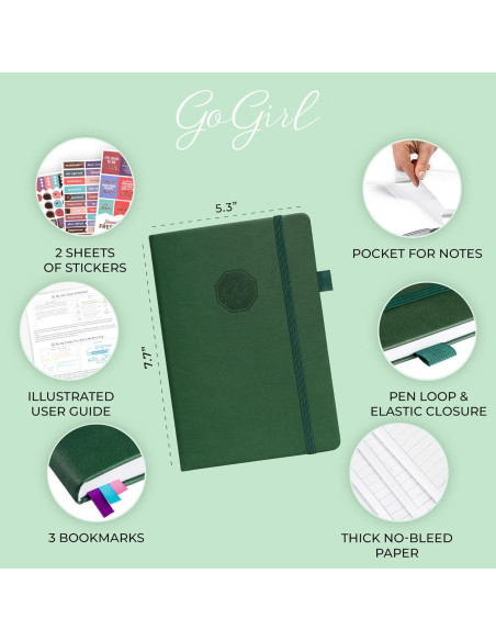 Planificador Semanal GoGirl A5 Verde Bosque - Organizador Diario