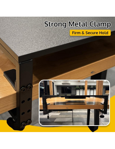 Soporte Elevador de Monitor Ergonómico ThriveHive con Cajón - Negro