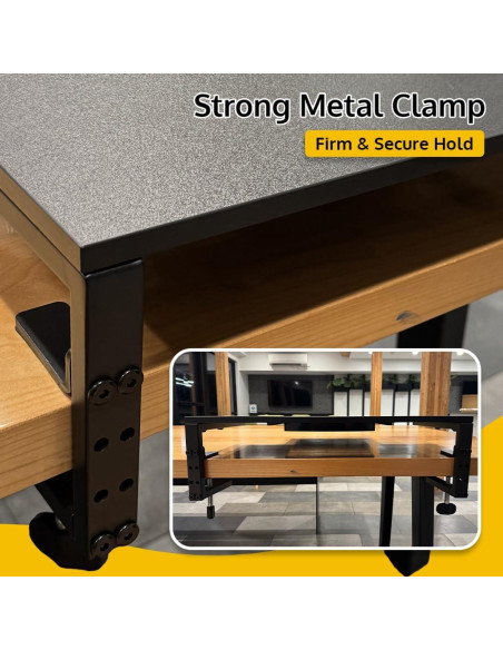 Soporte Elevador de Monitor Ergonómico ThriveHive con Cajón - Negro