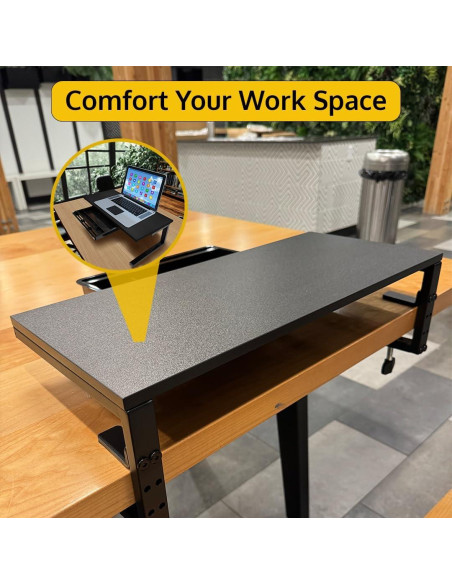 Soporte Elevador de Monitor Ergonómico ThriveHive con Cajón - Negro