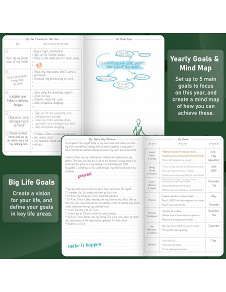 Planificador Semanal GoGirl A5 Verde Bosque - Organizador Diario