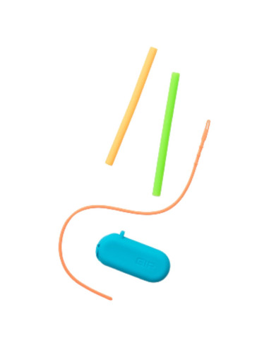 Popotes de Silicona Reutilizables GIR 2 Piezas Brillan en la Oscuridad