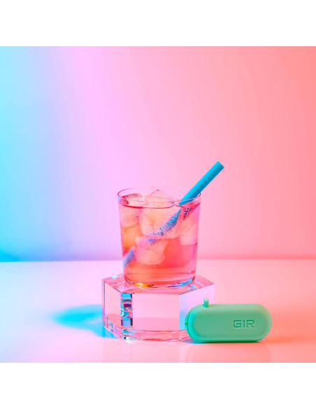 Popotes de Silicona Reutilizables GIR 2 Piezas Brillan en la Oscuridad