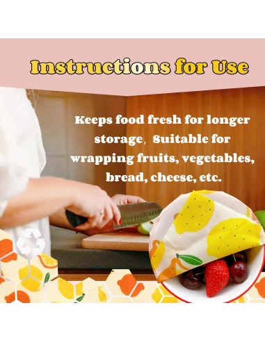 Envoltorios de Cera de Abejas Sulieschen - 9 Piezas Ecológicas