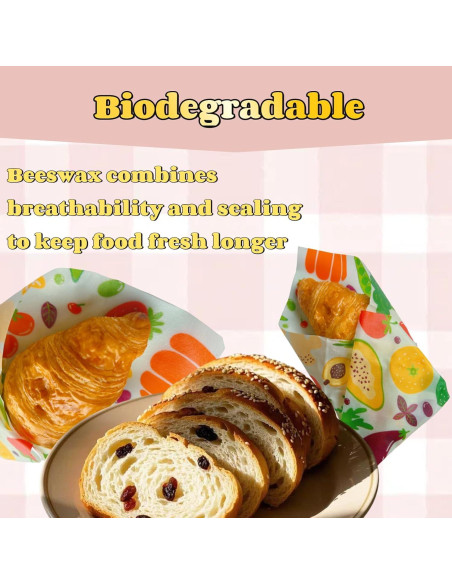 Envoltorios de Cera de Abejas Sulieschen - 9 Piezas Ecológicas Envoltorios de Cera de Abejas Sulieschen - 9 Piezas Ecológicas