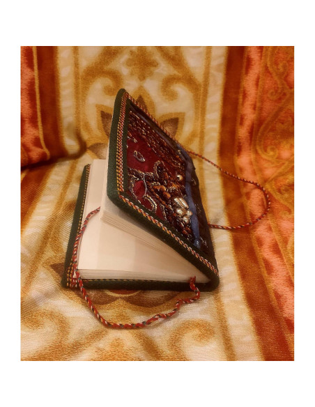 Diario Refillable Hecho a Mano de Tela Sari 10x15 cm