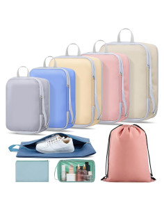 9 Piezas Cubos de Compresión Clysee para Viaje Multicolor