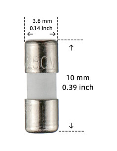 Fusibles Cerámicos BOJACK 3.6x10mm 8A Rápida 20 Piezas 2