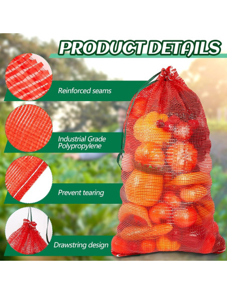 Bolsas de Malla Reutilizables Berlune 50 Pcs 45x75 cm 20 kg