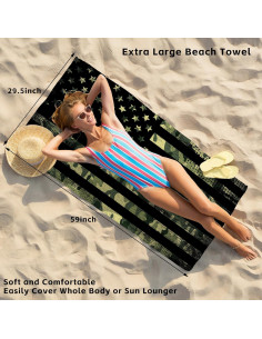 Toalla de Playa Microfibra SAYOUZ Camuflaje 75x150 cm Secado Rápido 2