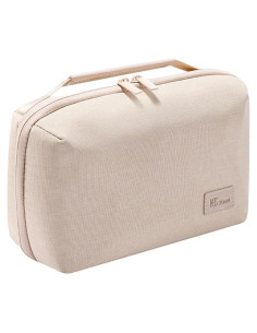 Organizador de Electrónicos Kaxich Beige, Estuche Impermeable 23x14x9.5cm