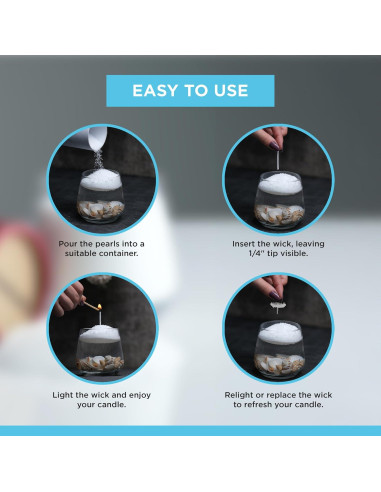 Kit de Velas de Arena Perlada Nimaware - 30 Mechas, 249.5 g