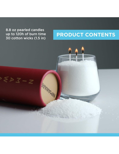 Kit de Velas de Arena Perlada Nimaware - 30 Mechas, 249.5 g