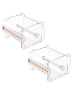 2 Dispensadores de Washi Tape FixWhat, Organizador Beige 10x9x7 cm