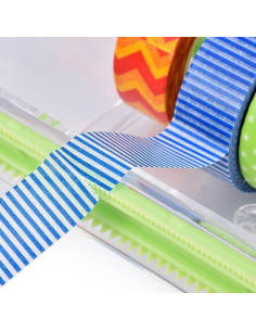 2 Dispensadores de Washi Tape FixWhat, Organizador Beige 10x9x7 cm 2