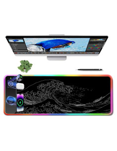 Alfombrilla de Carga Inalámbrica 15W GZESZT 80x30cm RGB