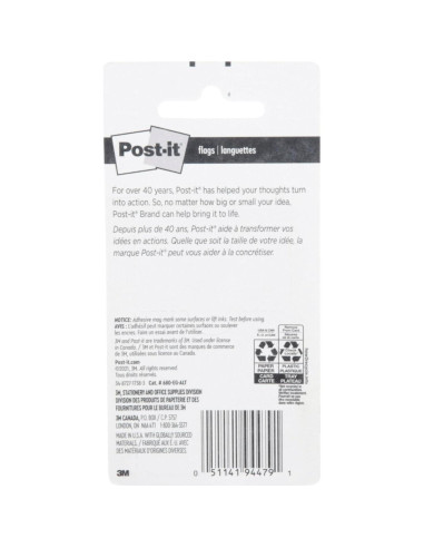 Banderas Post-it 680-EG-ALT Brillo Eléctrico 2 Piezas