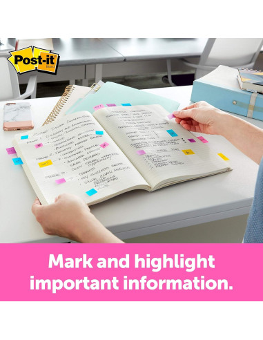 Banderas Post-it 680-EG-ALT Brillo Eléctrico 2 Piezas