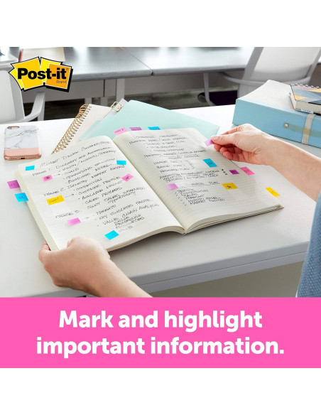 Banderas Post-it 680-EG-ALT Brillo Eléctrico 2 Piezas