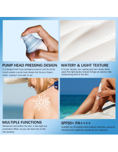 Protector Solar Centella XBGEZK SPF 50 Suero Hidratante 2 Pcs 2