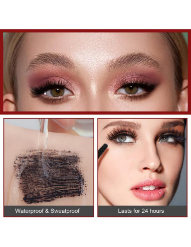 Máscara de Pestañas 4D Yasovigi - Fibra de Seda Impermeable