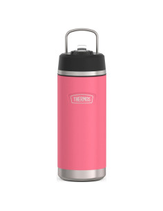 Botella de Agua Aislada THERMOS 18 oz Rosa Fucsia con Popote