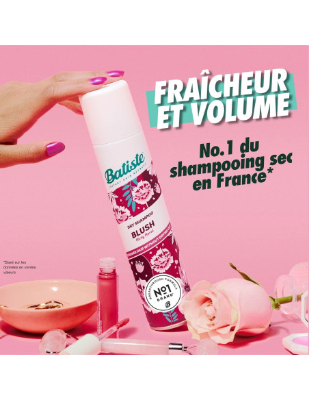 Champú Seco Batiste Rubor Floral 45g - Refresca y Aumenta Volumen