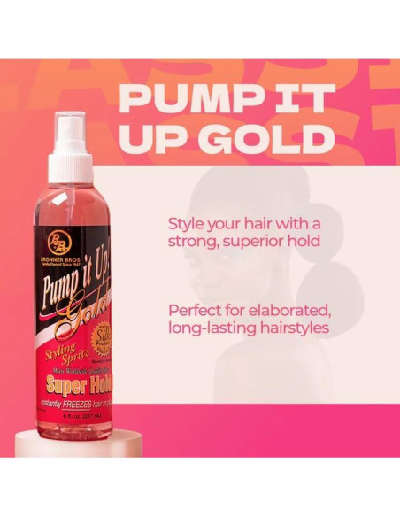 Spray para Cabello Bronner Bros Pump It Up Gold 226g - Fijación Extra