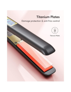 Plancha de Pelo Wavytalk 1 Pulgada Titanio 100% Pura 2