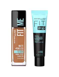 Base Líquida Maybelline Fit Me Mate + Sin Poros 30ml + Primer 30ml