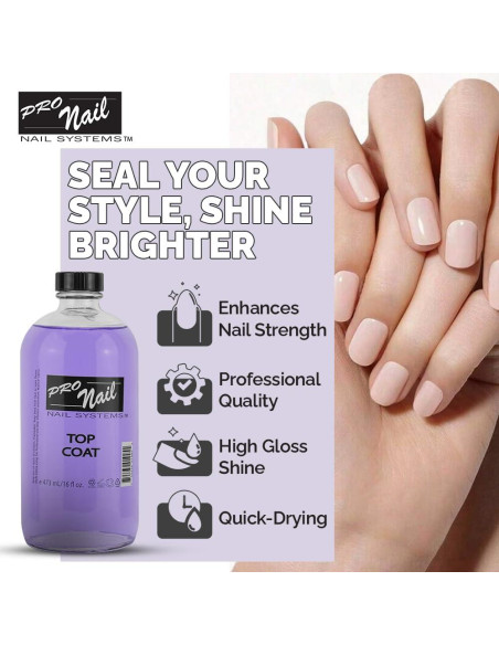 Capa Superior de Esmalte de Uñas PRONAIL 473 ml - Brillo Alto