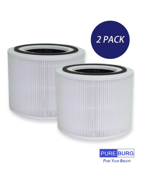 Filtro HEPA Verdadero PUREBURG Core 300-RF Paquete de 2 Filtro HEPA Verdadero PUREBURG Core 300-RF Paquete de 2
