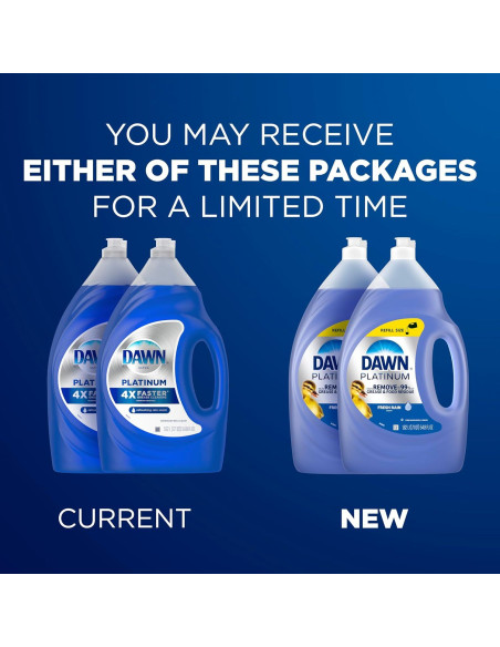 Jabón Líquido para Platos Dawn Platinum 2x1.62L Lluvia Fresca