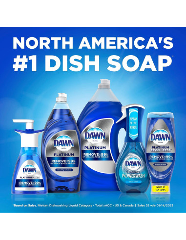 Jabón Líquido para Platos Dawn Platinum 2x1.62L Lluvia Fresca