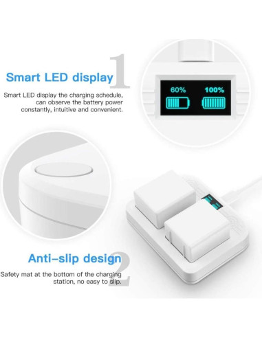 Estación de Carga Doble HOLACA para Baterías Arlo Pro 3/Ultra