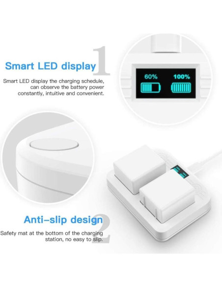 Estación de Carga Doble HOLACA para Baterías Arlo Pro 3/Ultra