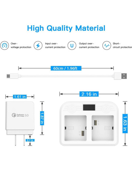 Estación de Carga Doble HOLACA para Baterías Arlo Pro 3/Ultra
