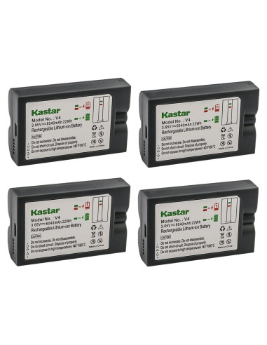 Paquete de 4 Baterías Kastar Litio-Ion para Ring V4 y Doorbell