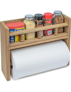 Estante de Especias Teak Whitecap 62446 con Soporte Papel 2