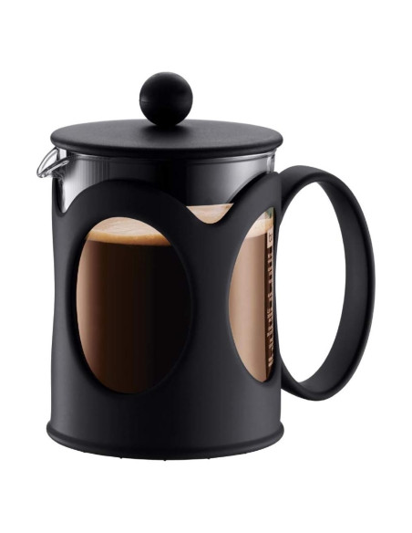 Cafetera de Émbolo Bodum Kenya 4 Tazas 0.5 L Vidrio Negro Cafetera de Émbolo Bodum Kenya 4 Tazas 0.5 L Vidrio Negro