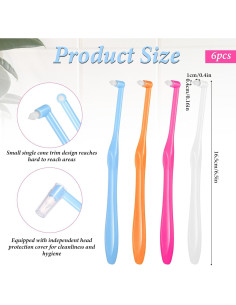 Set de 6 Cepillos de Dientes Suaves Bruislard para Limpieza Detallada 2