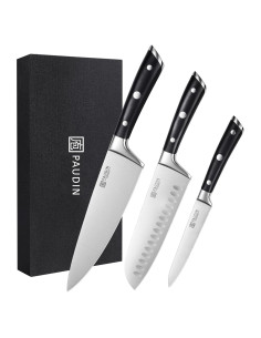 Juego de cuchillos de cocina PAUDIN 3 piezas acero inoxidable
