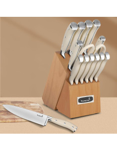 Juego de Cuchillos de Chef Kuisine 15 Piezas Acero Inoxidable 2