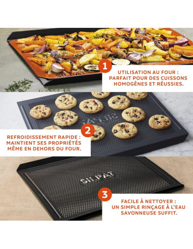 Bandeja de Hornear Perforada Silpat 29.5x41.9cm Aluminio
