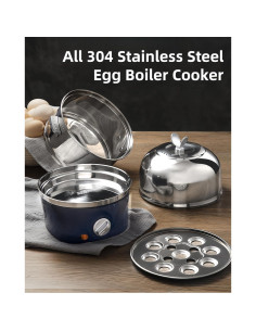 Cocedor de Huevos Eléctrico Acero Inoxidable 304 9 Huevos 2