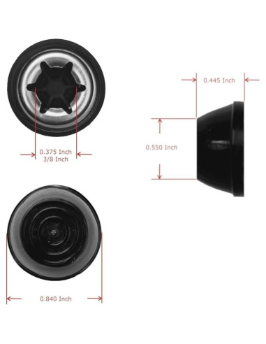 Tapa de Rueda de Parrilla Quadrapoint 3-Pack 0.95 cm