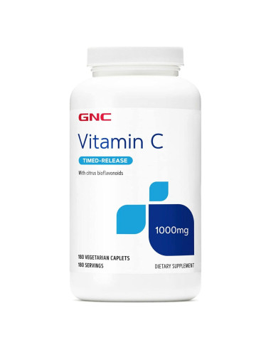 GNC Vitamina C 1000mg con Bioflavonoides y Escaramujo 180 Tabletas